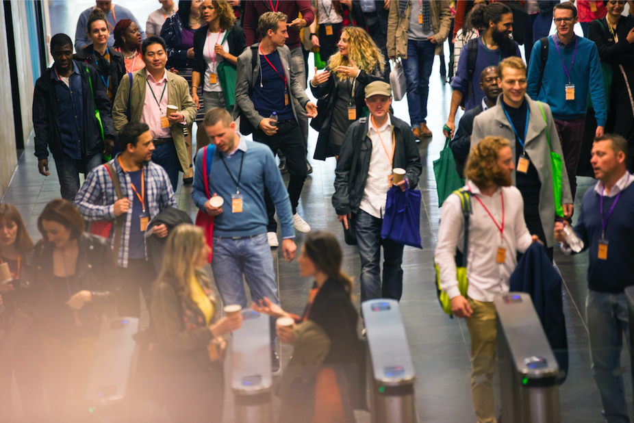 crowd of conference attendees